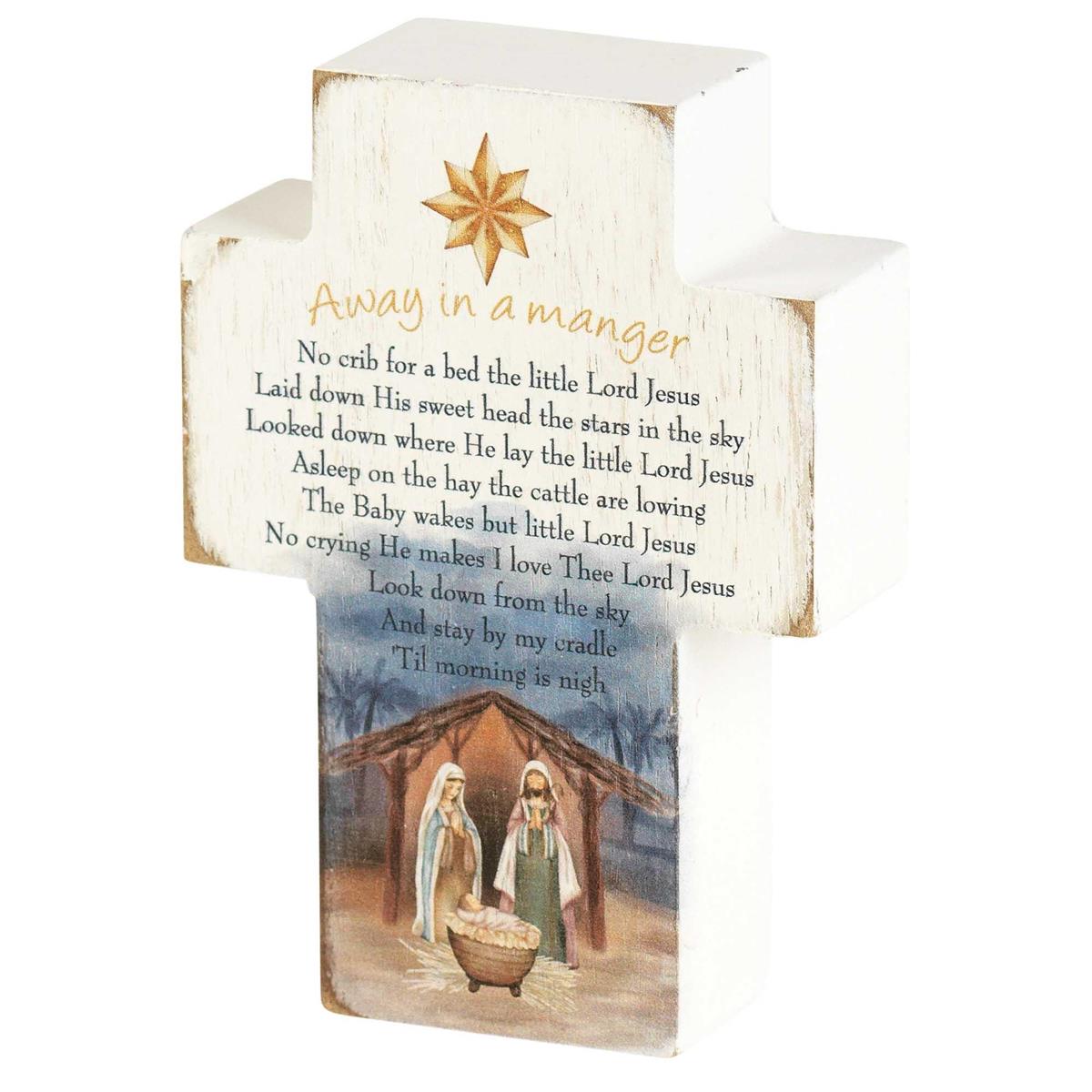 Tabletop Cross Away in A Manger by Dicksons