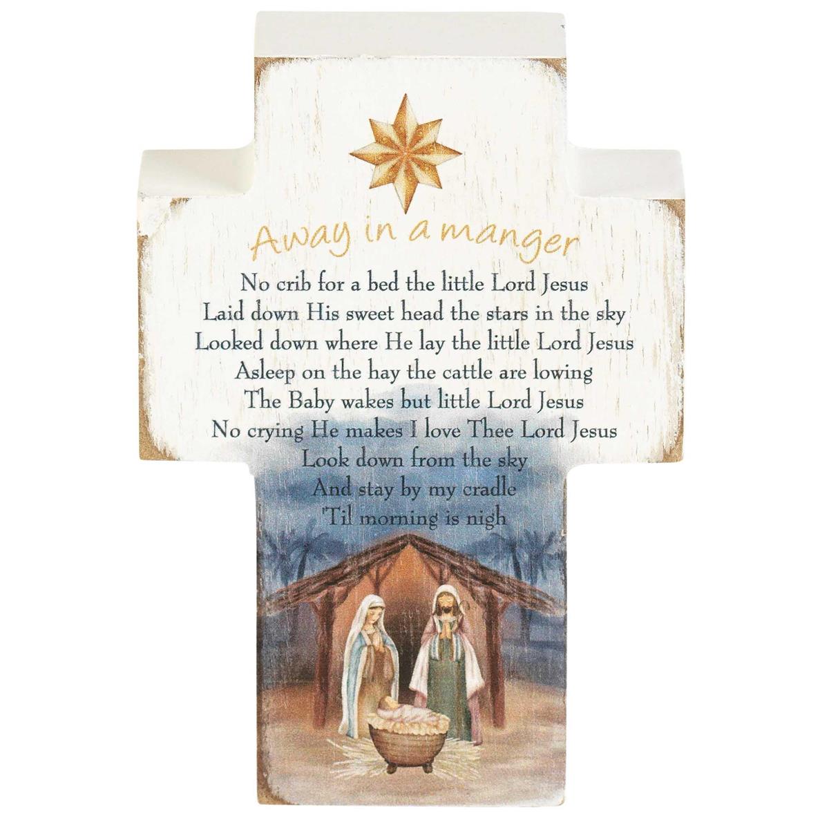 Tabletop Cross Away in A Manger by Dicksons, product view 3