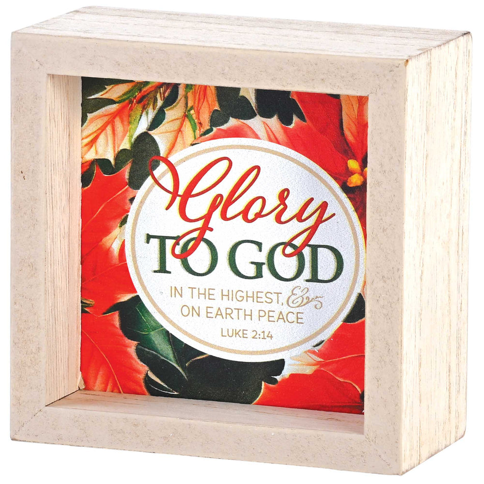 Tabletop 2 Sided Floral Glory To God 4X4 by Dicksons, product view 2