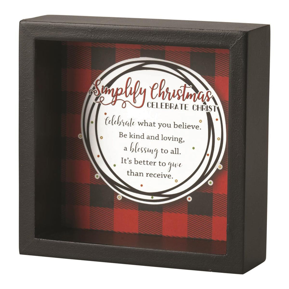 Tabletop Plaque Simplify Christmas by Dicksons