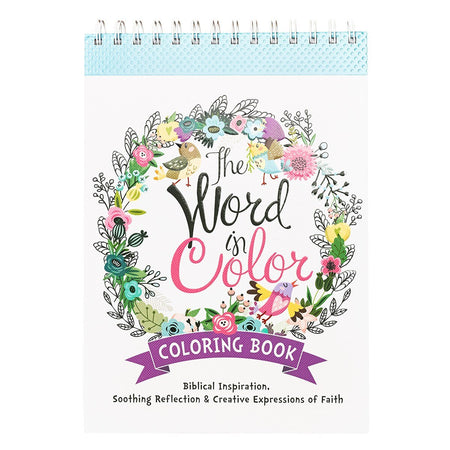 The Word in Color Spiral Coloring Book by Christian Art Gifts