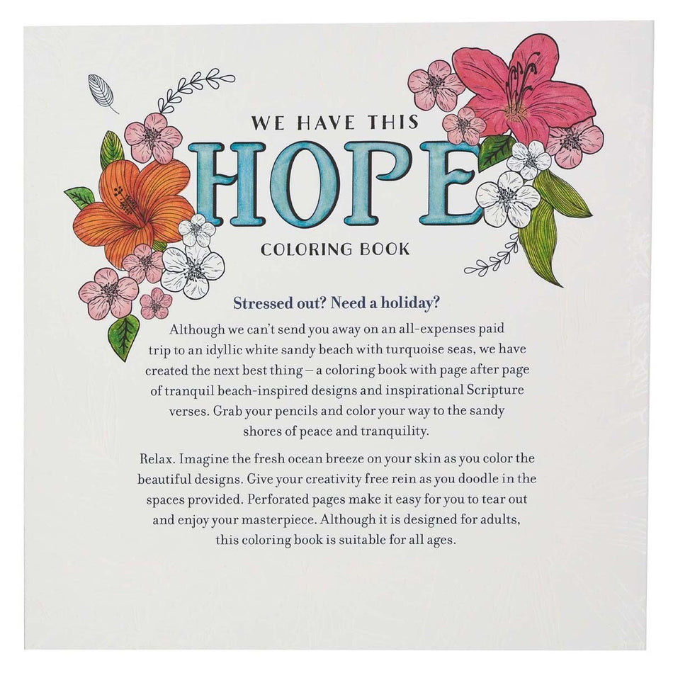 We Have This Hope Inspirational Coloring Book for Adults by Christian Art Gifts, product view 2