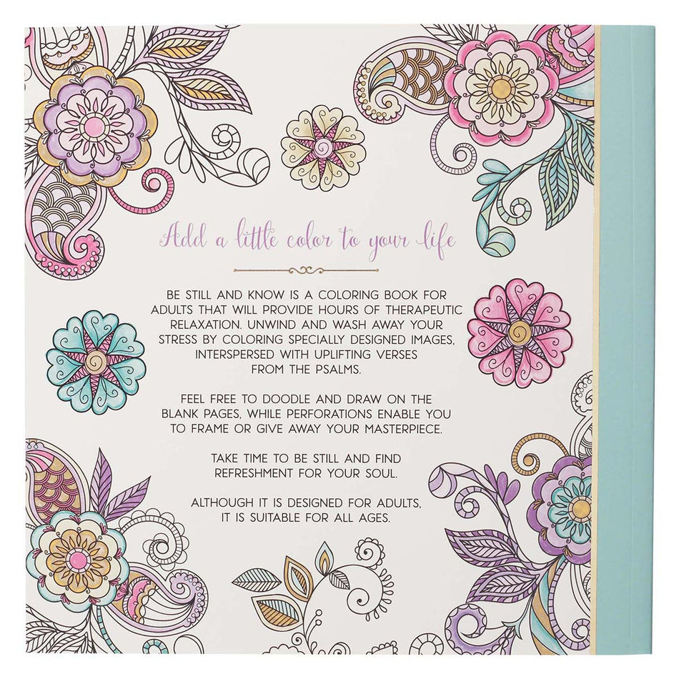 Be Still & Know Inspirational Adult Coloring Book by Christian Art Gifts, product view 2