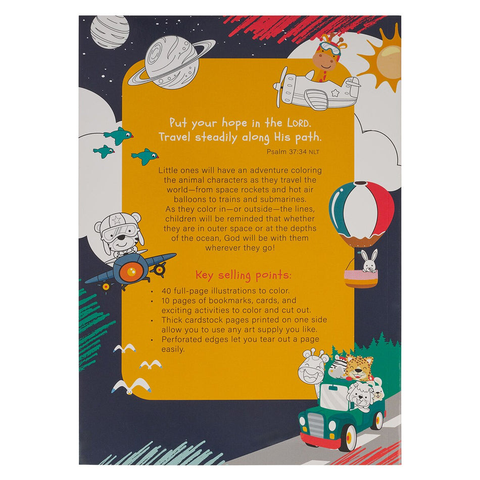 God Is With Me Wherever I Go! Coloring Adventure for Kids by Christian Art Gifts, product view 2