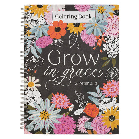 Grow in Grace Spiral Coloring Book - 2 Peter 3:18 by Christian Art Gifts