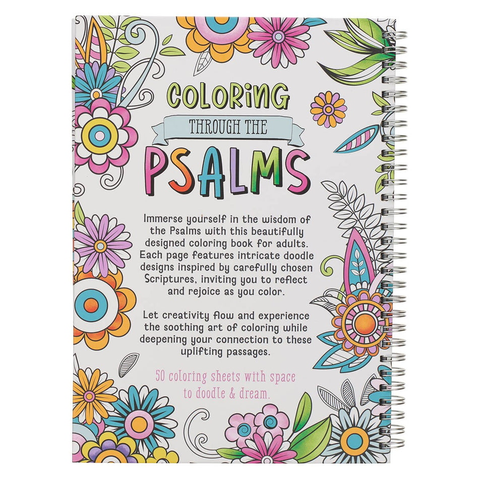 Coloring through the Psalms Spiral Coloring Book by Christian Art Gifts, product view 2