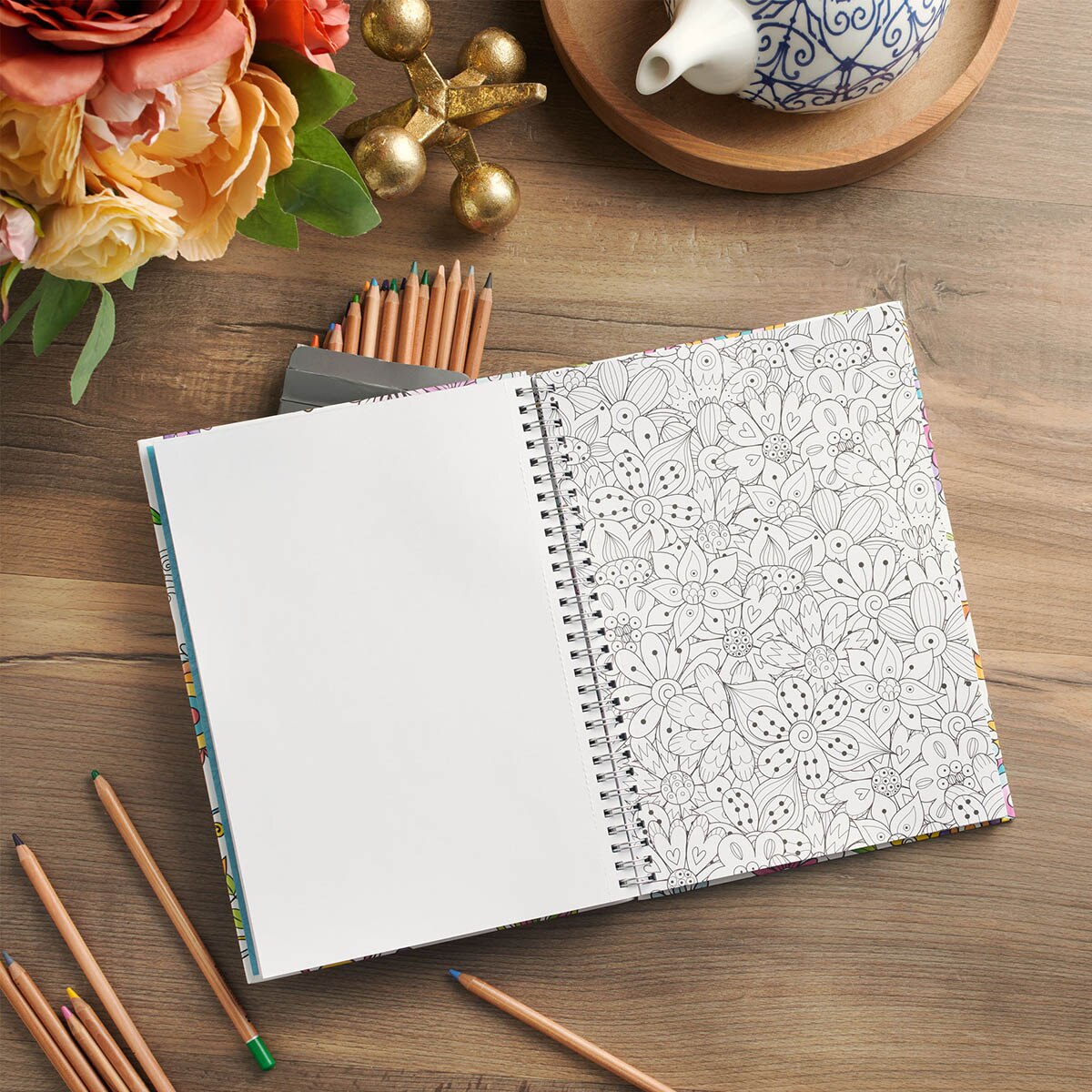 Coloring through the Psalms Spiral Coloring Book by Christian Art Gifts, product view 6