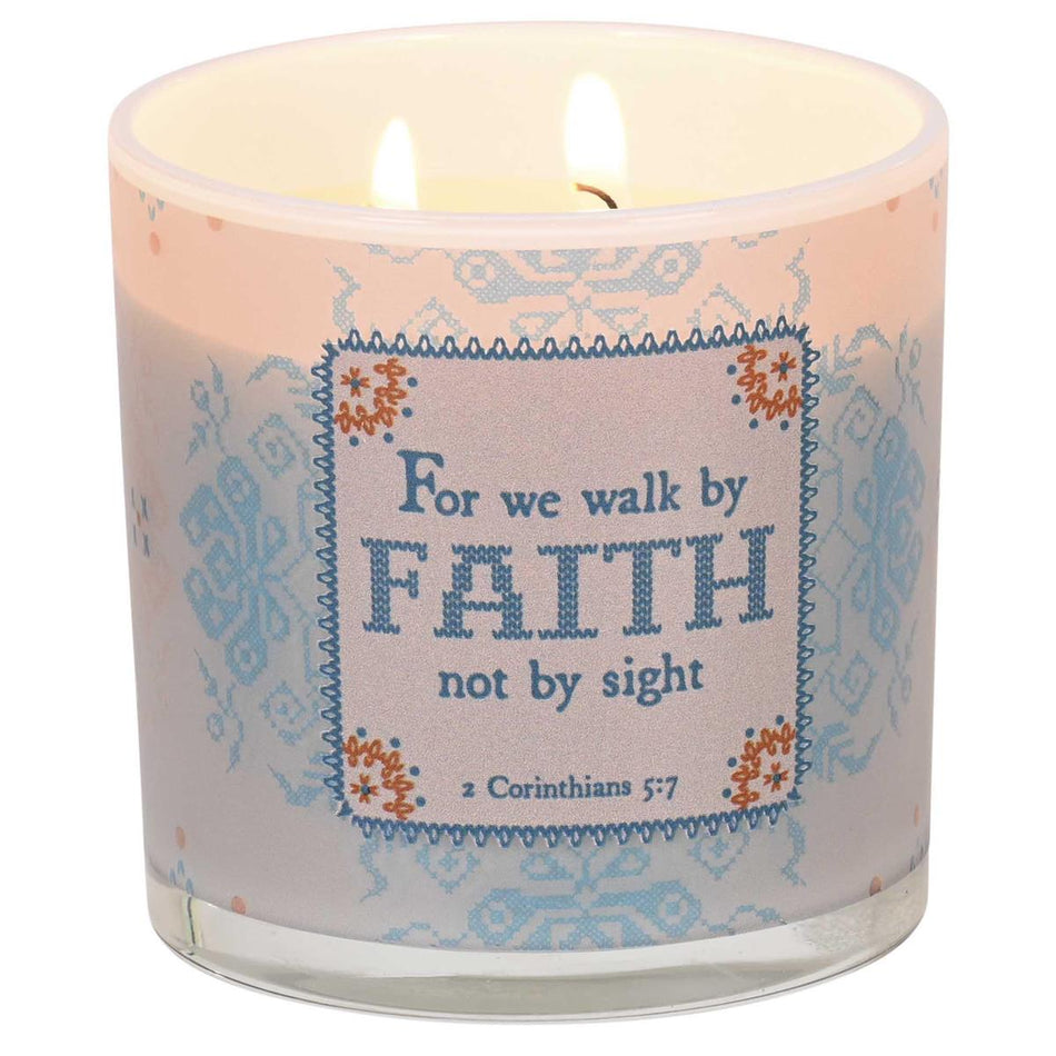Soy Candle For We Walk By Faith 13 Oz by Dicksons
