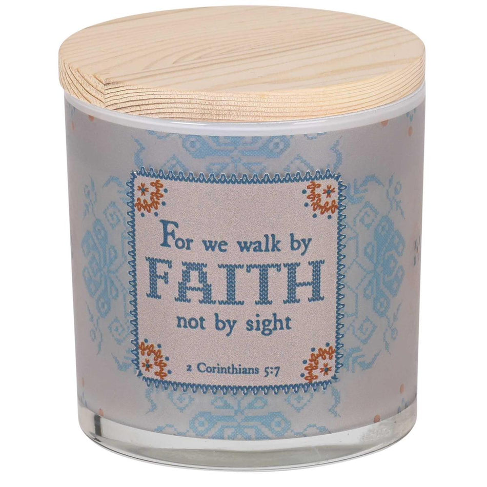 Soy Candle For We Walk By Faith 13 Oz by Dicksons, product view 2