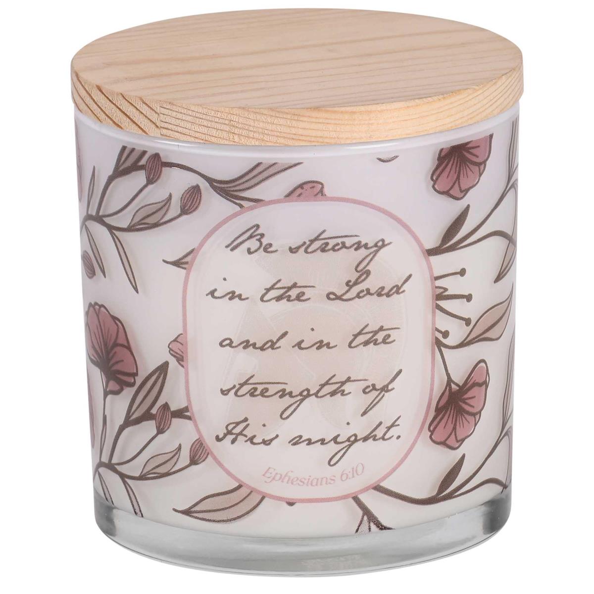Soy Candle Be Strong In The Lord 13 Oz by Dicksons, product view 3