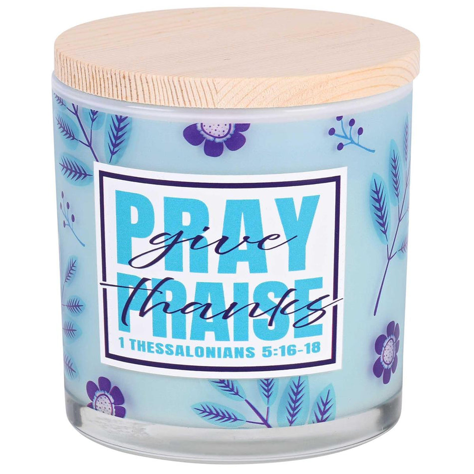 Soy Candle Pray Praise Give Thanks 13 Oz by Dicksons