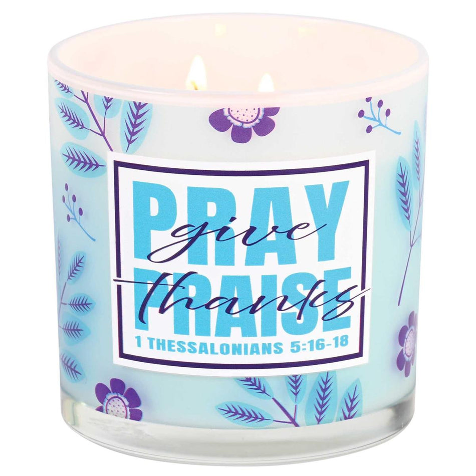 Soy Candle Pray Praise Give Thanks 13 Oz by Dicksons, product view 2