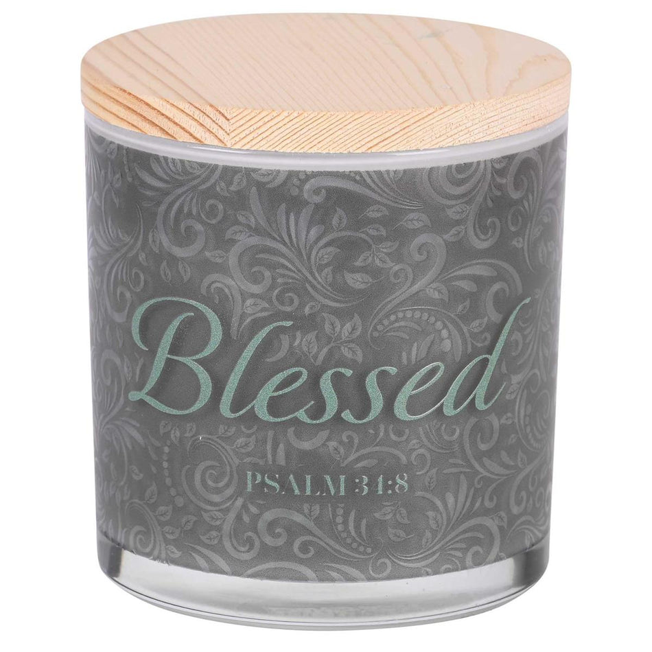 Soy Candle Blessed Psalm 34:8-3 13 Oz by Dicksons