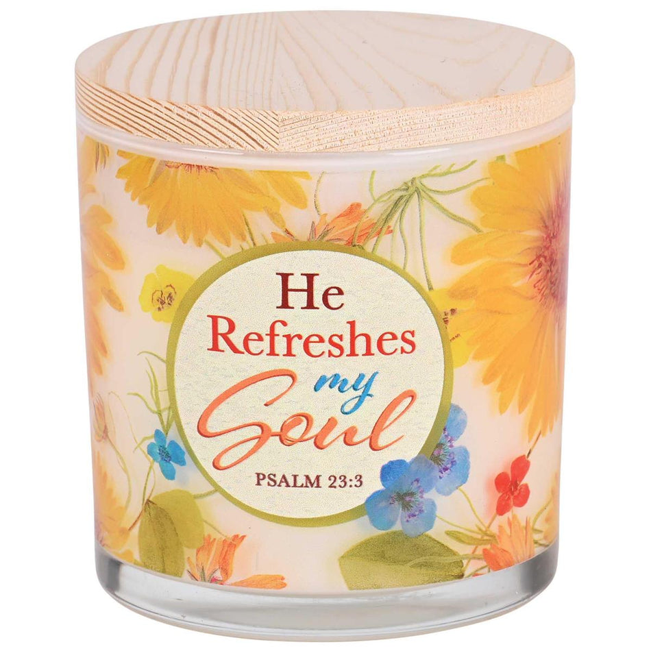Soy Candle He Refreshes My Soul 13 Oz by Dicksons