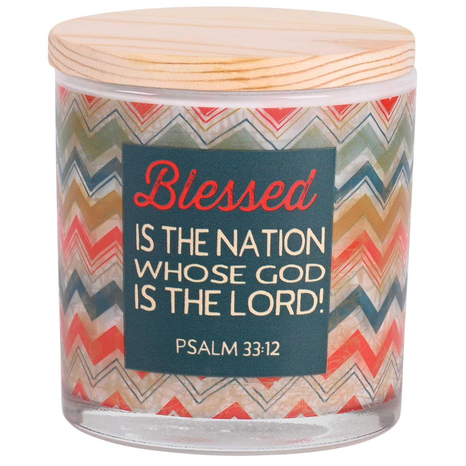 Soy Candle Blessed Is The Nation 13 Oz by Dicksons