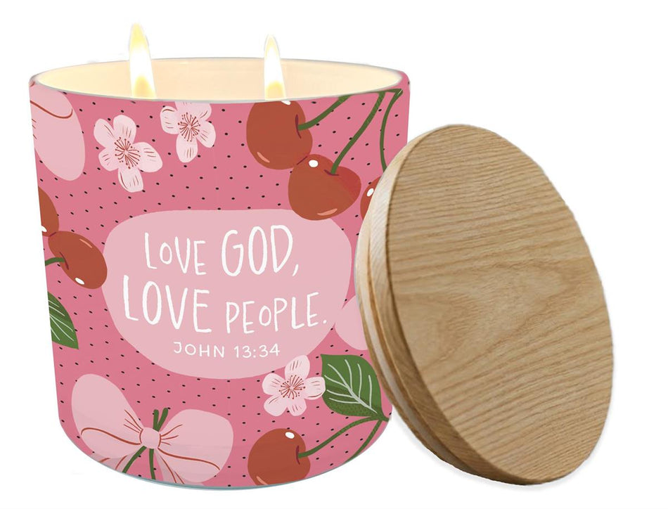 Soy Candle Love God, Love People 13 Oz by Dicksons