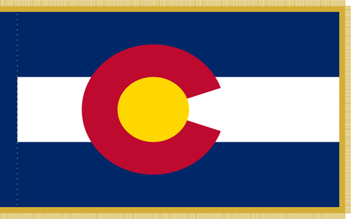 Colorado Indoor Flags with Fringe