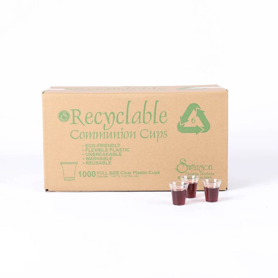 Unbreakable Communion Cups – Recyclable Clear Full Size -1 3/8 In