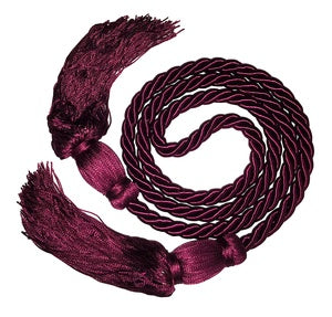 ½-inch Burgundy Pew Reservation Ropes w/Tassels with two tassels
