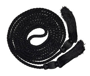 4ft. 8ft. 12ft. 16ft or 20ft Premier Black Pew Reservation Ropes w/Tassels