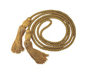 ½-inch Gold Pew Reservation Ropes w/Tassels with two tassels