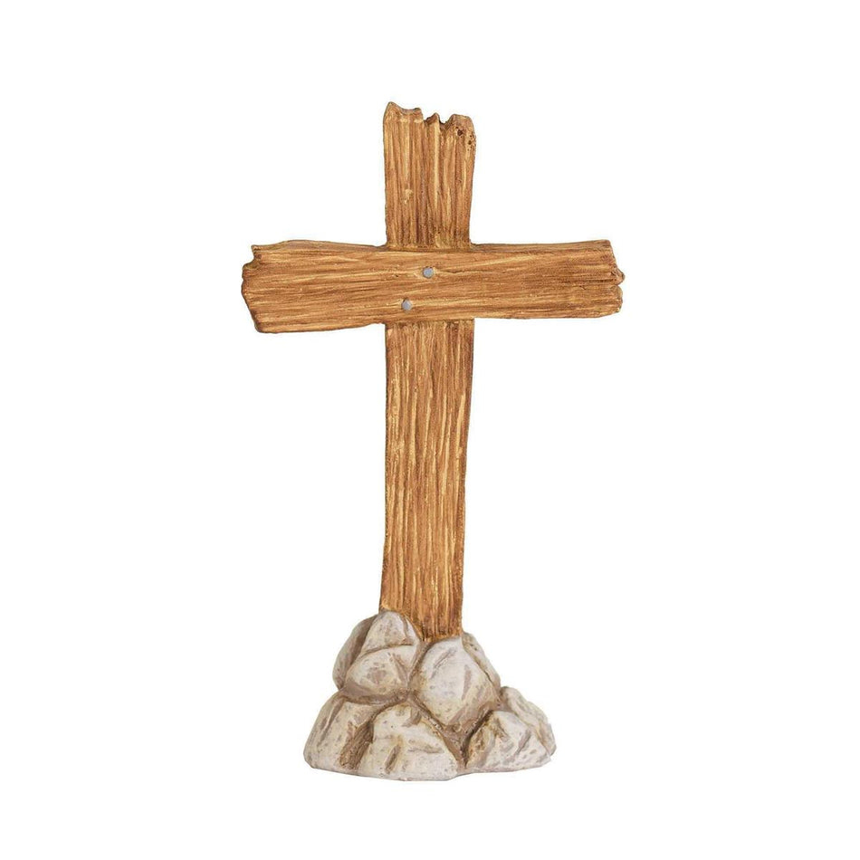 Confirmation Cross Natural Brown 3 inch Resin Stone Tabletop Figurine and Card by Dicksons, product view 2
