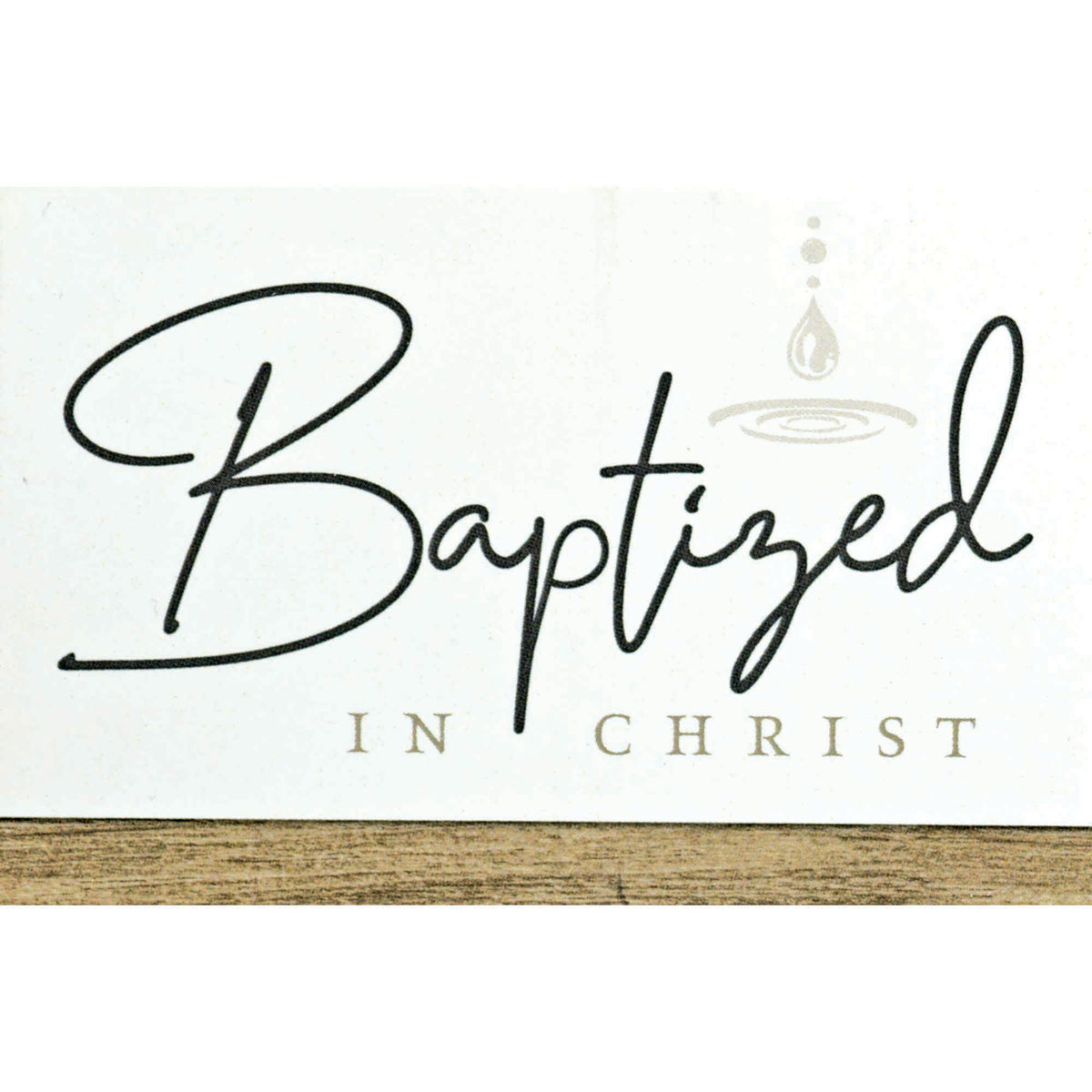 Cross Figurine With Baptized Card by Dicksons, product view 3