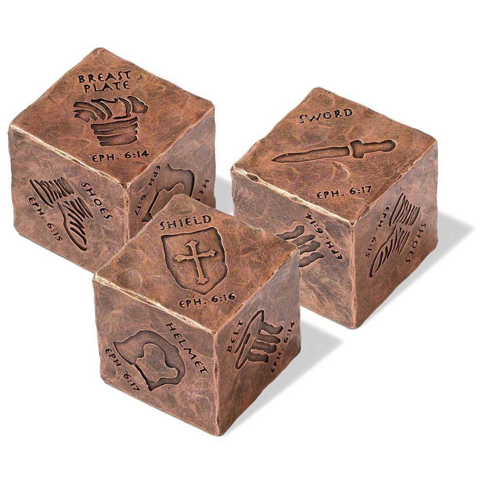 Full Armor Of God Copper Desktop Cube by Dicksons