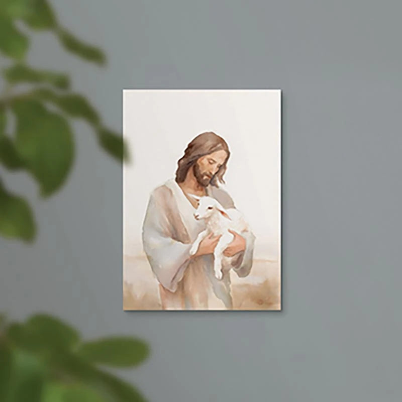 Wonderous Watercolors Collection Canvas - Jesus & Lamb by Christian Brands, product view 5