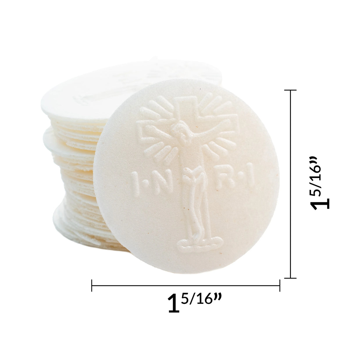 1-5/16" White No.2 Crucifix Wafers by WCC, product view 4