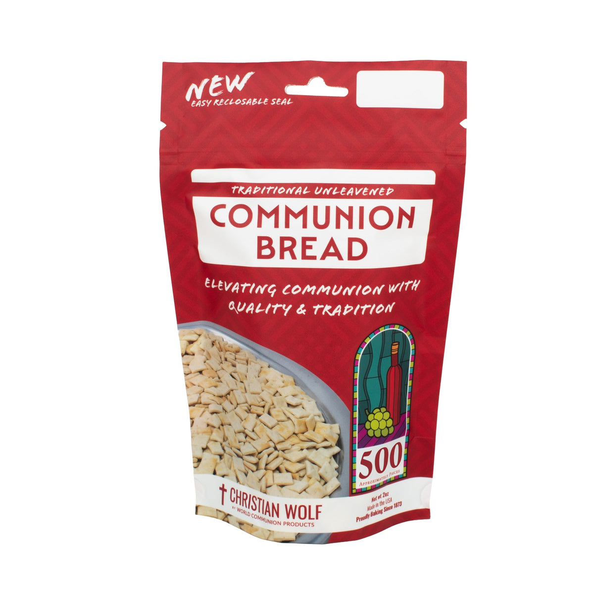 World Communion Products Unleavened Bread 500 count bag Case of 24