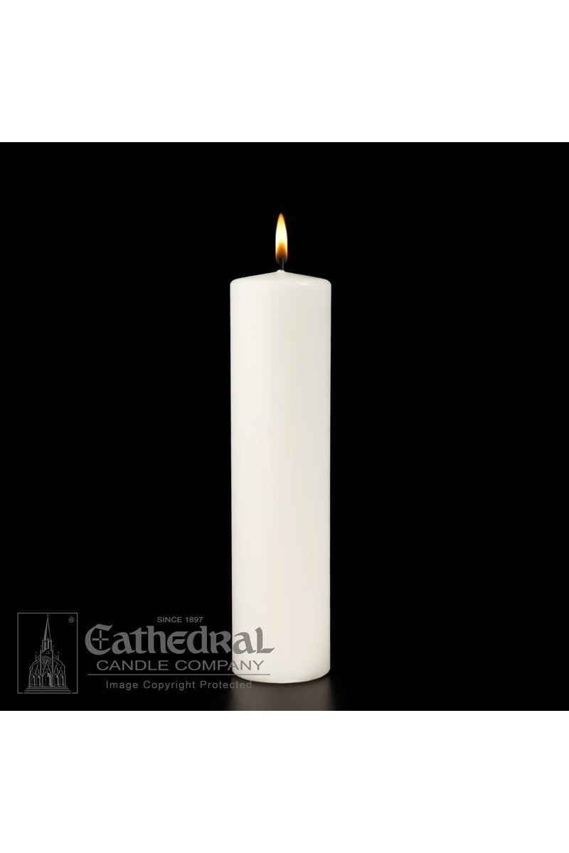 Christ Candle - White Ceremonial Pillar - 3" x 12" by Anchor Christian Distributors