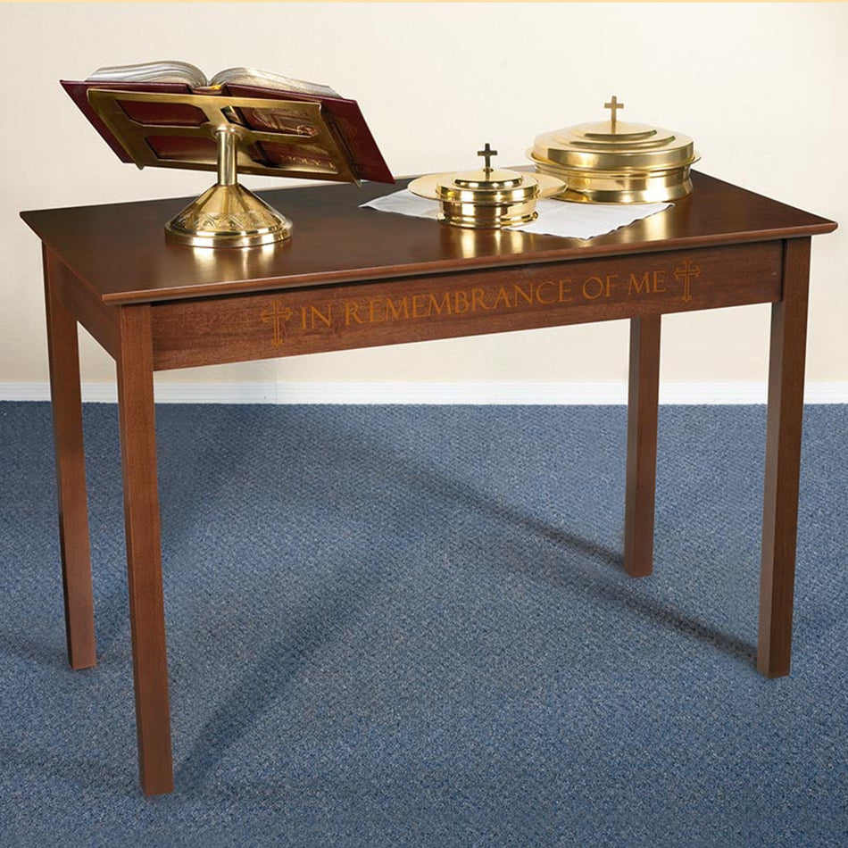 Communion Table | In Remembrance of Me | Hardwood 48"x32"x24"