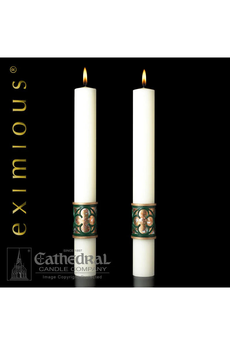 Complementing Side Altar Candles - Christus Rex