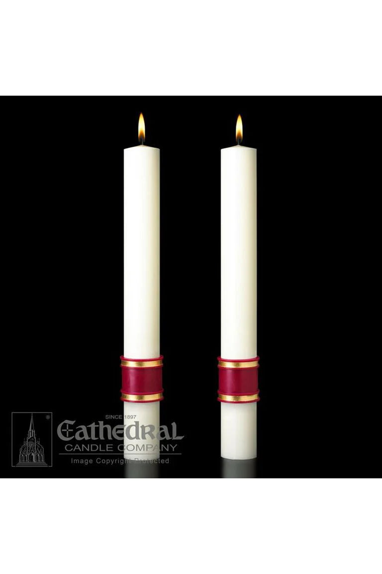 Complementing Side Altar Candles - Crux Trinitas