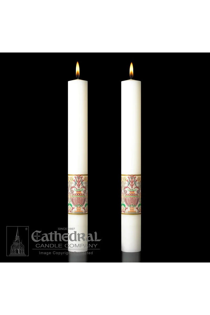 Complementing Side Altar Candles - Investiture or Coronation