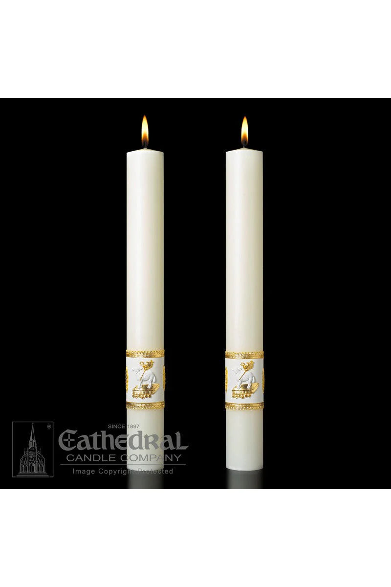 Complementing Side Altar Candles - Ornamented