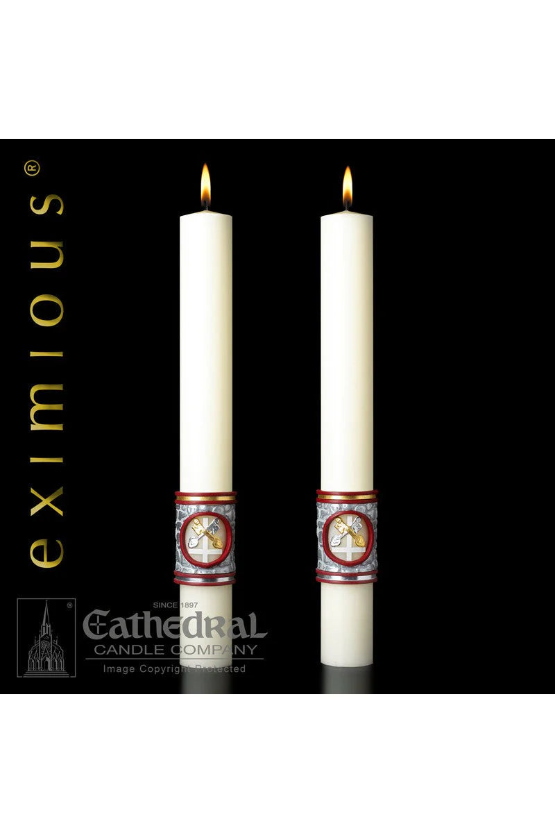 Complementing Side Altar Candles - Upon this Rock