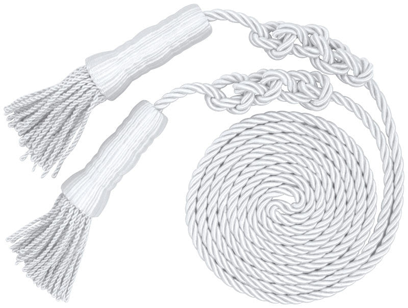 Cord and Tassel, White 108"