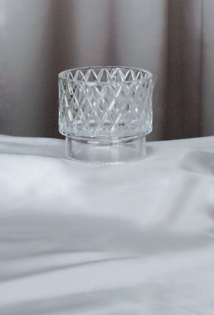 Crystal Draft Protector for 3-1/4" Emitte Liquid Candle by Emkay