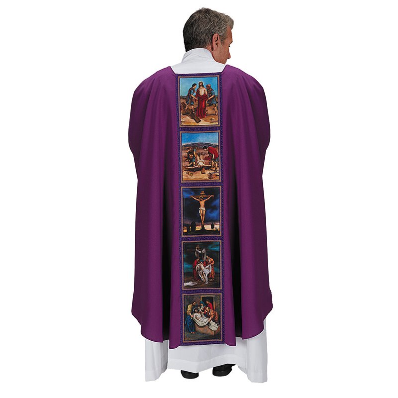 Lenten Story Chasuble by R. J. Toomey, product view 2