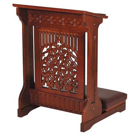 Robert Smith Tree of Life Padded Kneeler - Walnut Stain and Medium Oak by Christian Brands