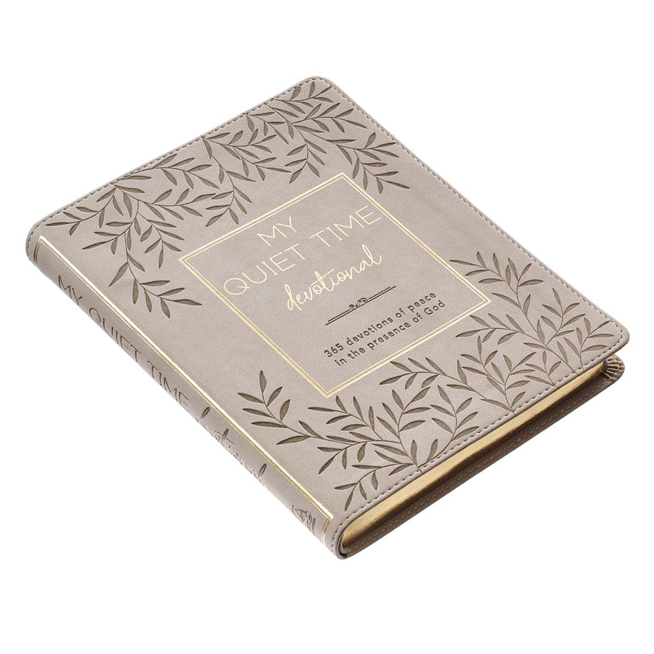 My Quiet Time Cappuccino Faux Leather Devotional by Christian Art Gifts, product view 2