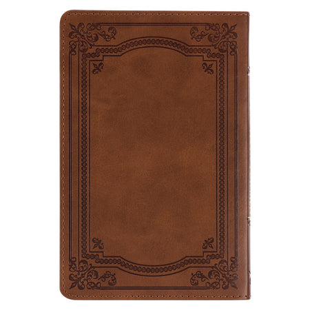 101 Devotions for Men Tawny Brown Faux Leather Devotional - 1 Timothy 6:11 by Christian Art Gifts, product view 5