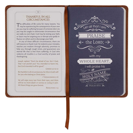 101 Devotions for Men Tawny Brown Faux Leather Devotional - 1 Timothy 6:11 by Christian Art Gifts, product view 4