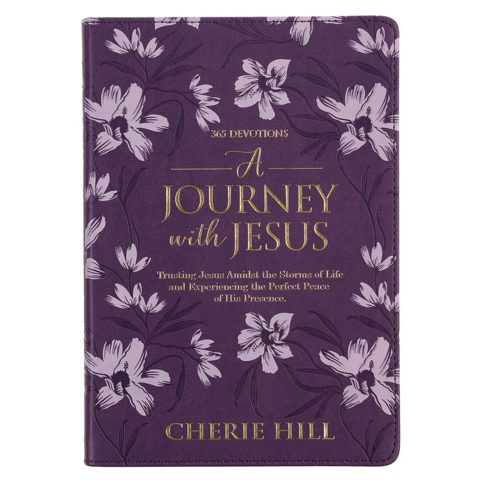 A Journey with Jesus Purple Faux Leather Devotional by Christian Art Gifts