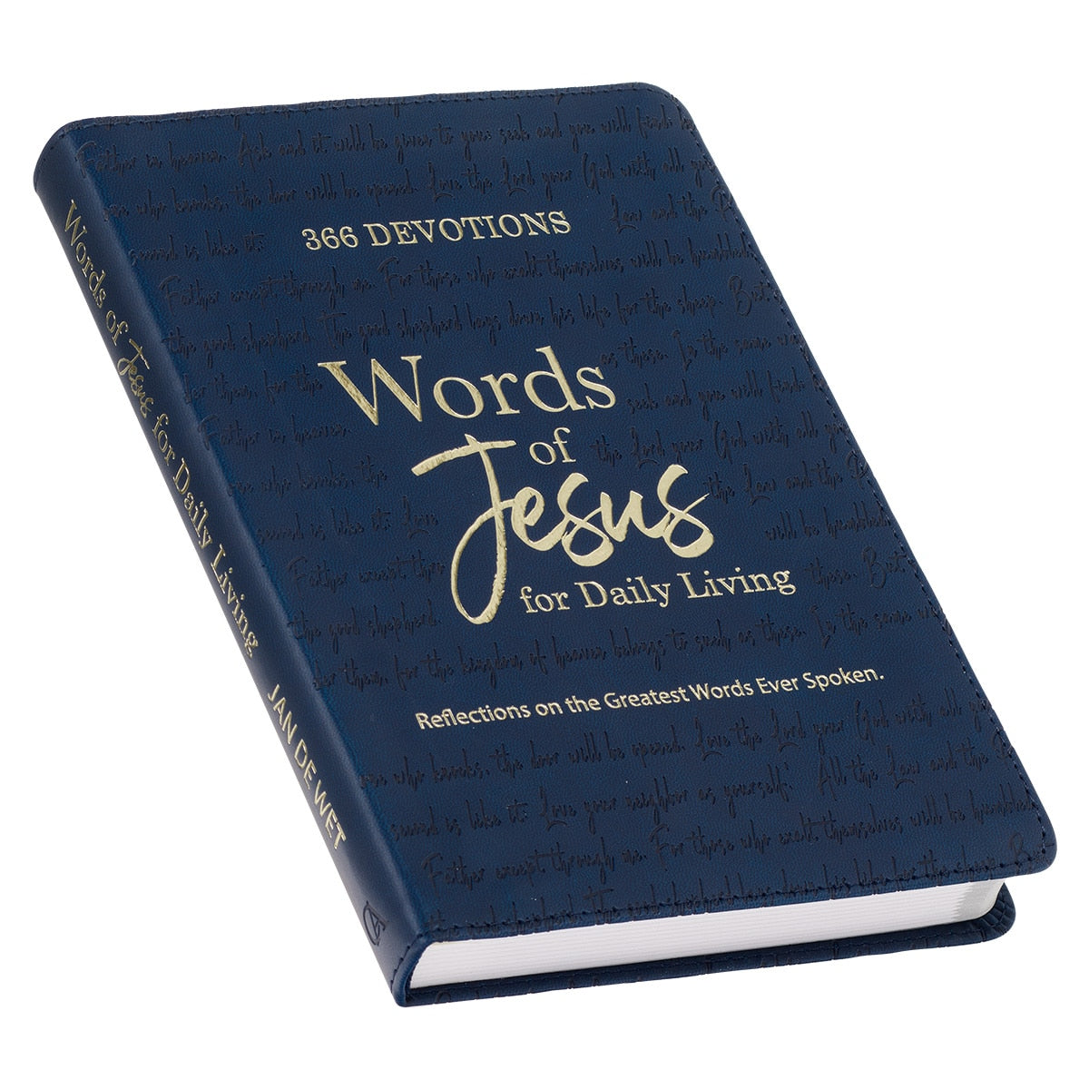 Words of Jesus for Daily Living Blue Faux Leather Devotional by Christian Art Gifts, product view 2