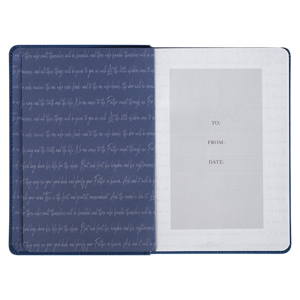 Words of Jesus for Daily Living Blue Faux Leather Devotional by Christian Art Gifts, product view 3