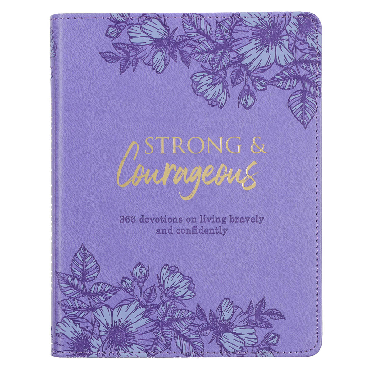 Strong and Courageous Purple Faux Leather Devotional by Christian Art Gifts
