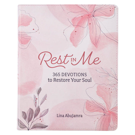 Rest in Me Pink Faux Leather Devotional by Christian Art Gifts